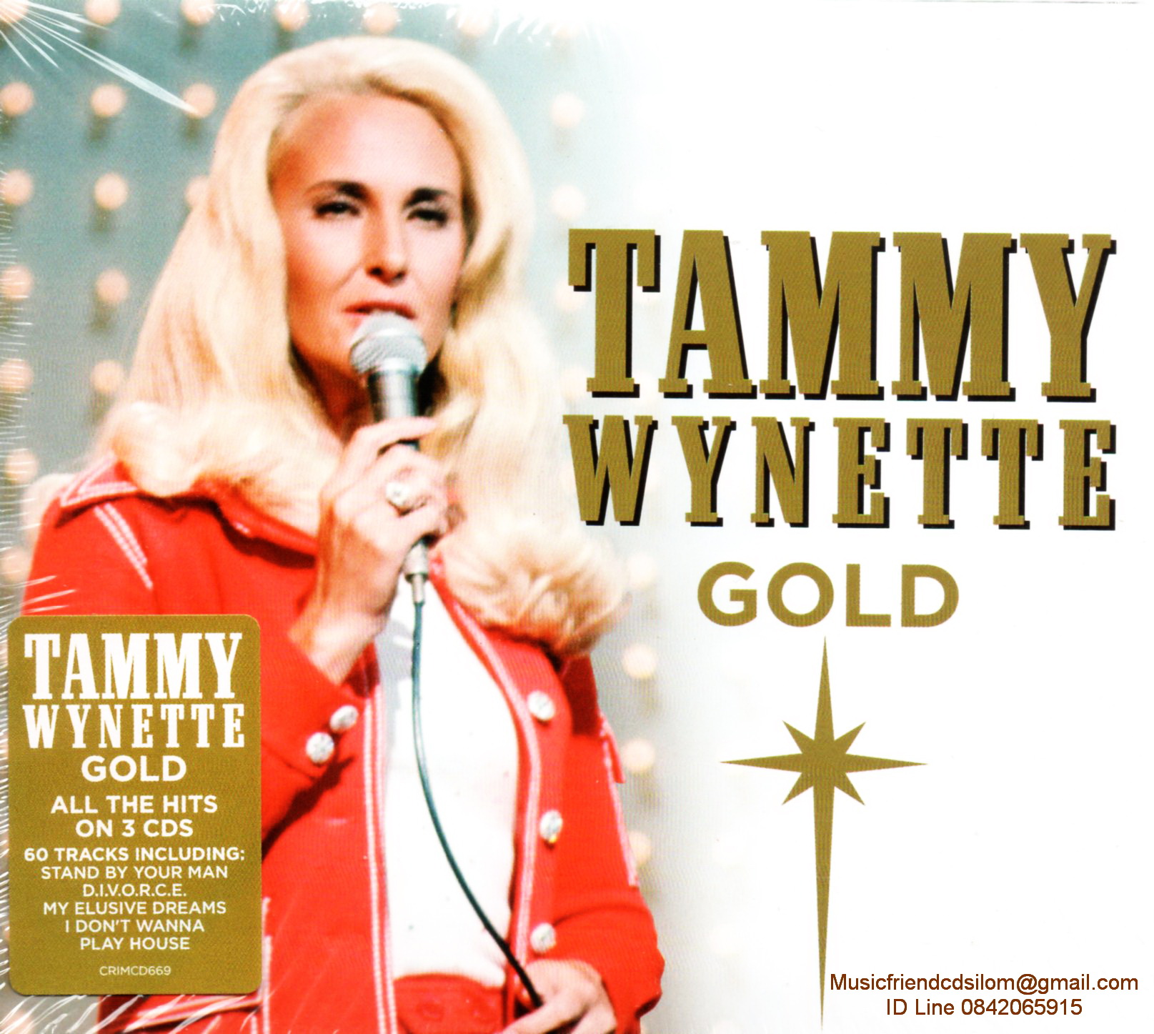 CD,Tammy Wynette – Gold (3CDs)(EU)(Oldies 70 80)