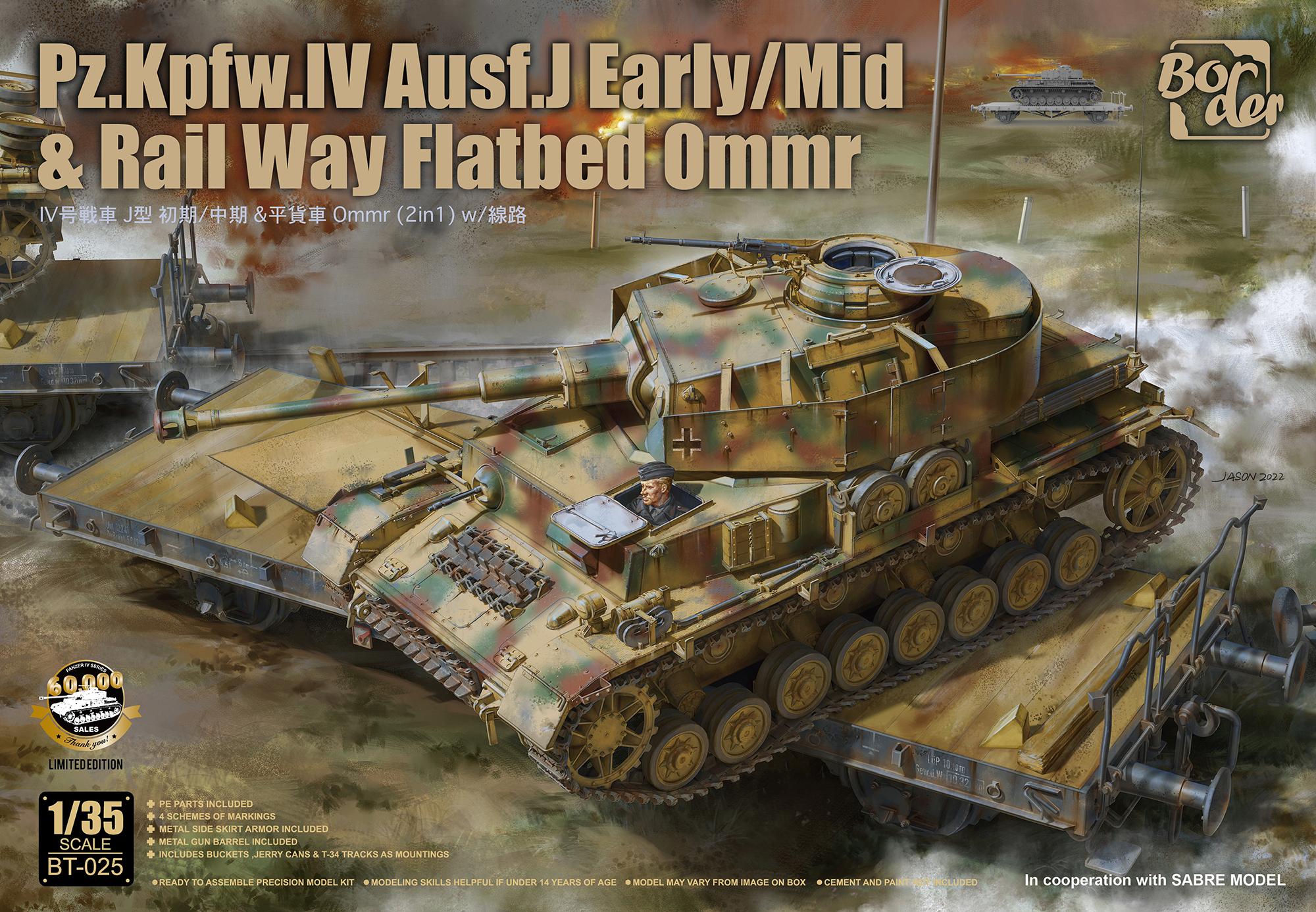 1/35 Pz.Kpfw.IV Ausf. J Early/Mid & Railway Flatbed Ommr