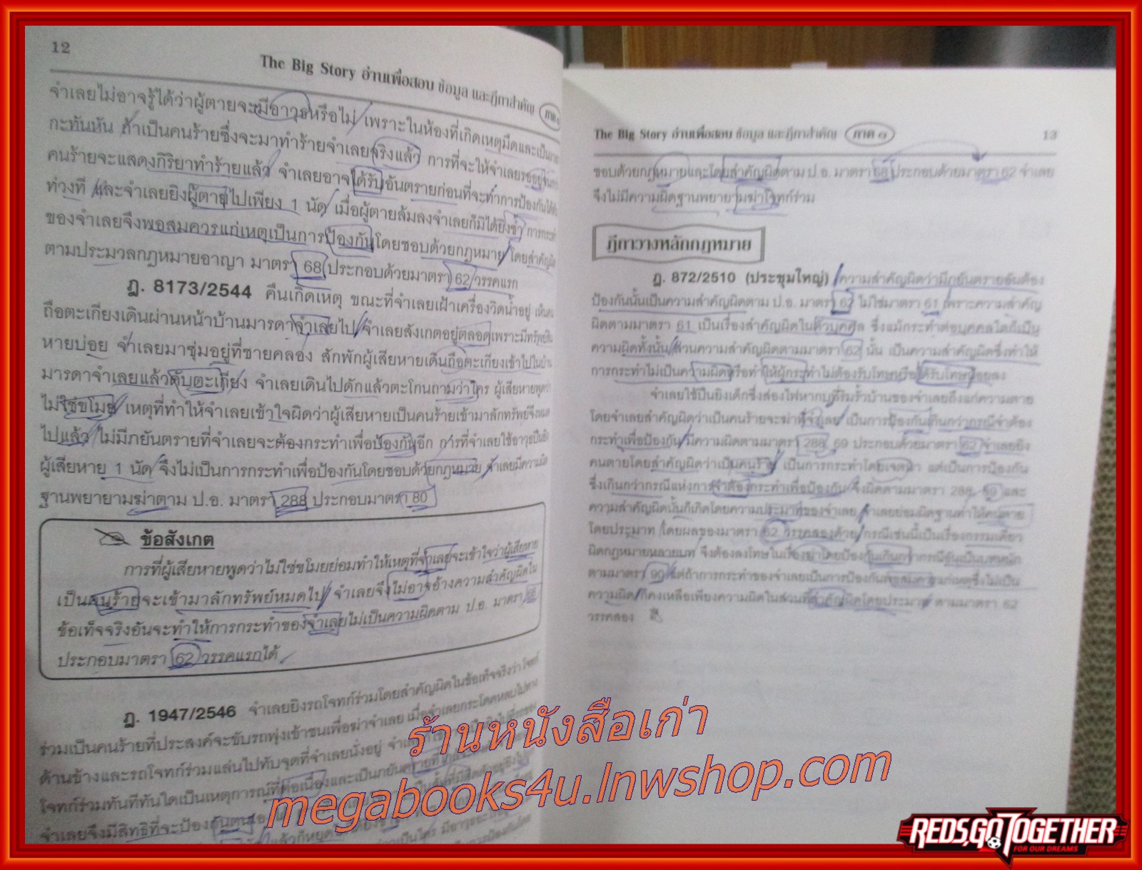 The Big Story ภาค 1 อ่านเพื่อสอบ ข้อมูลและฎีกาสำคัญ อาญา แรงงาน ภาษีอากร / มีข้อความ ขีดเขียน