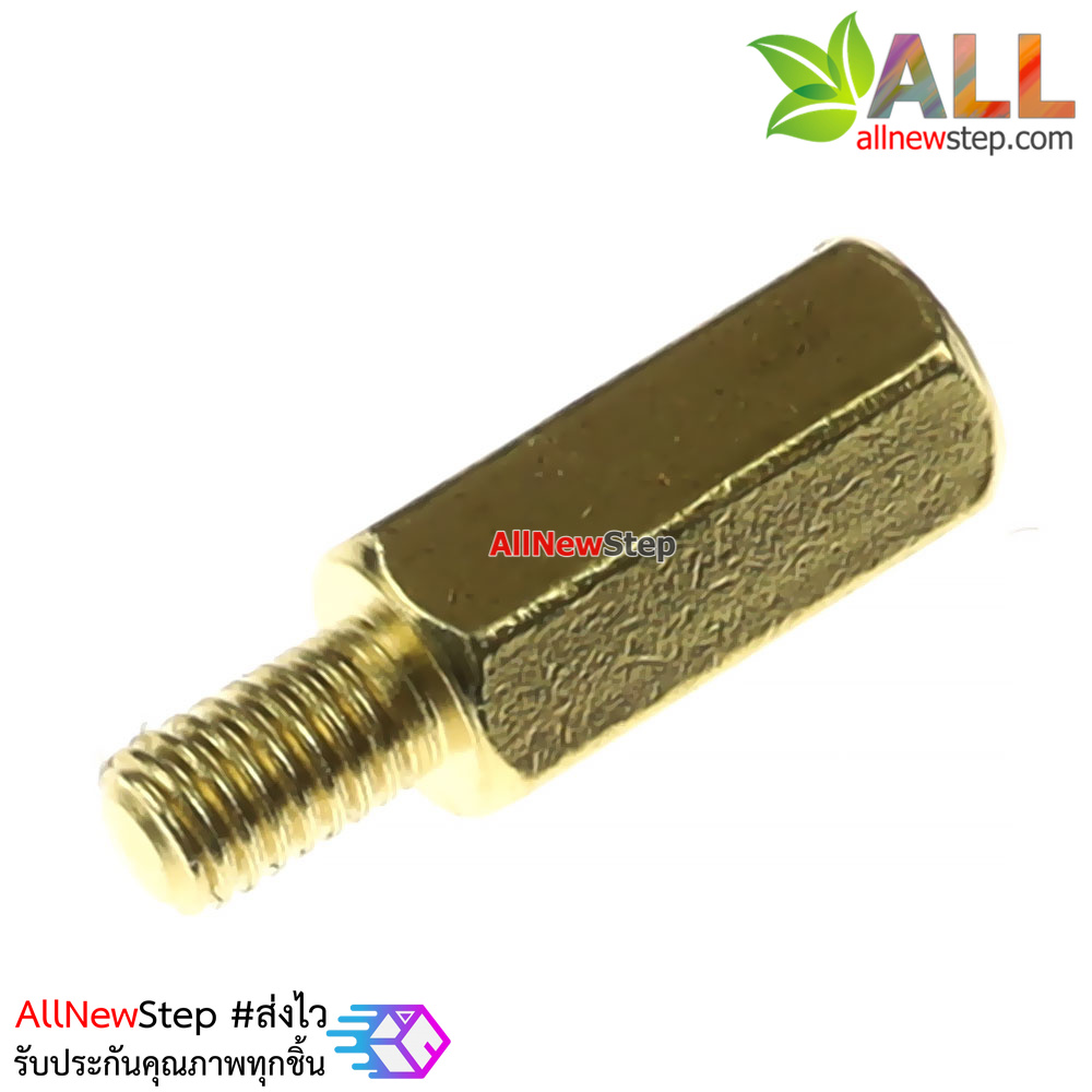 Pillars Nut M3 10+6 น็อตตัวเมีย ทองเหลืองแบบยาว 10+6mm