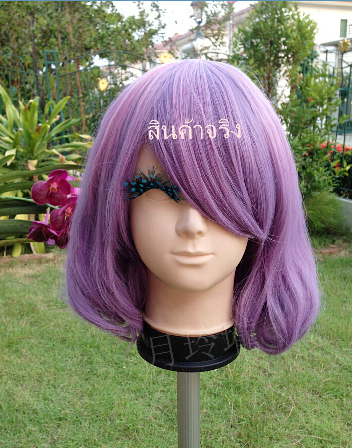 COS-223 วิกคอสปลายสวอล ยาวประไหล่ ทรงสวยน่ารักมาก **สีตามหุ่น**