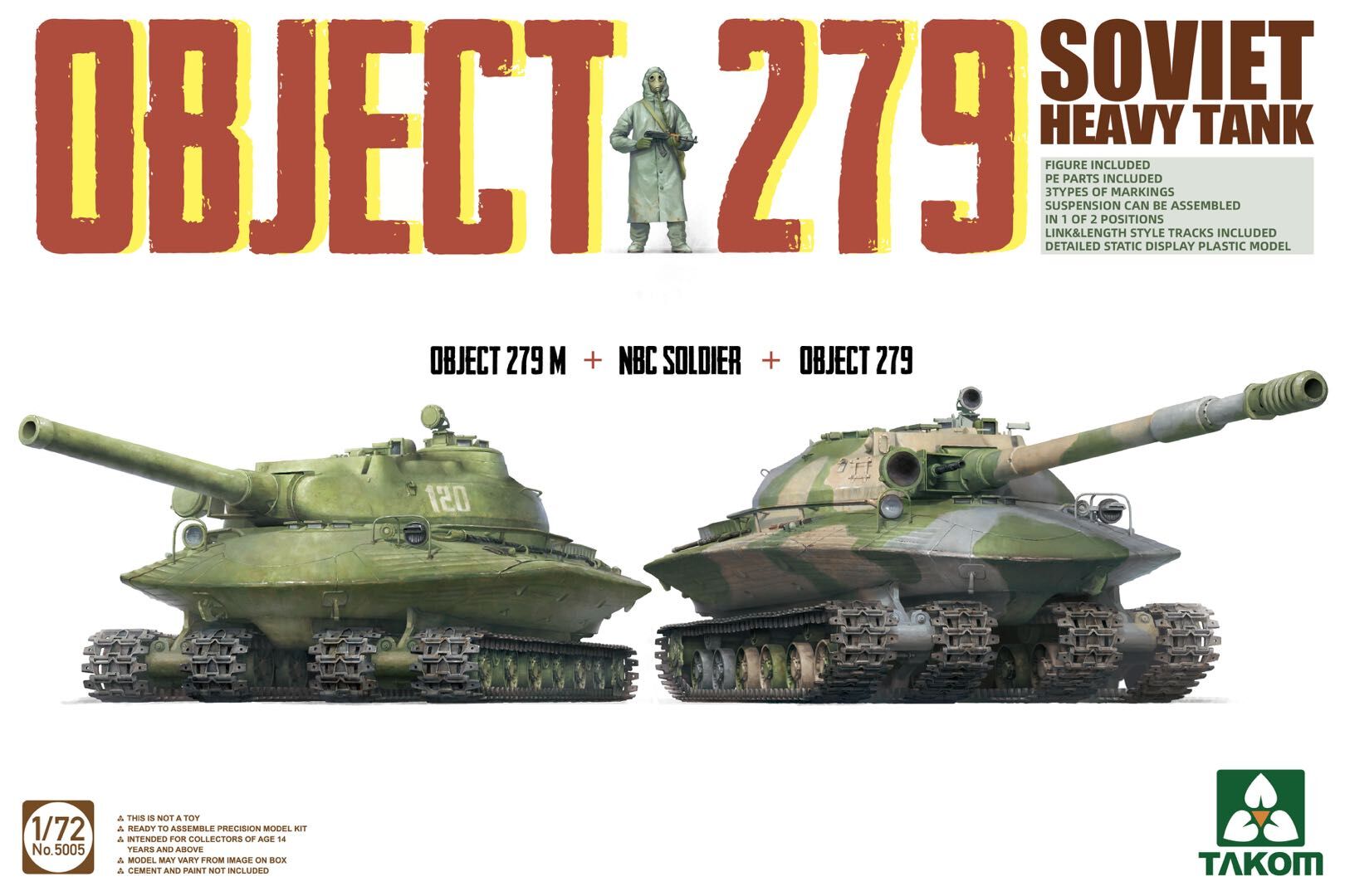 1/72 Object 279+Object 279M+NBC Soldier (2tanks 1Figure)
