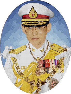 Pinn ในหลวงฉลองพระองค์สีขาว (วงรี)