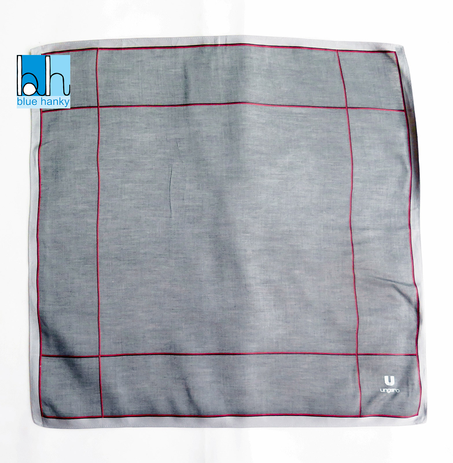 #46 18" ungaro ผ้าเช็ดหน้ามือ2 สภาพดี ผ้าเช็ดหน้าผืนใหญ่