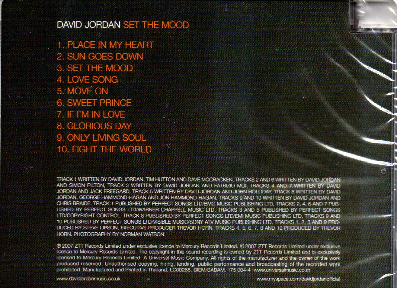 CD,David Jordan - Set the Mood (2007)(Thai)