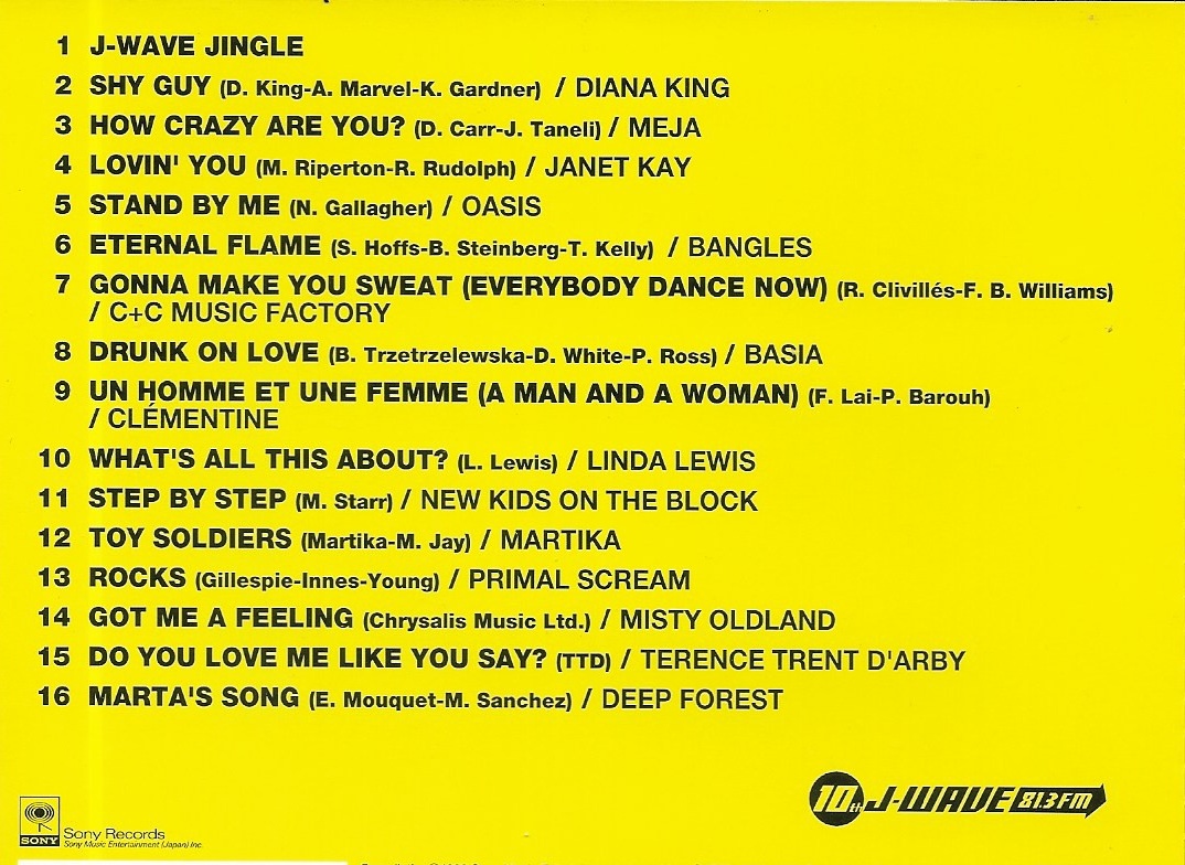 Used CD,J-Wave Tokio Hot 100 The 10th Anniversary Super Hits Selection (A+)(Various Artists)(1998)(Japan)