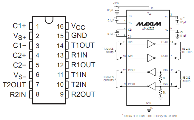 IC MAX3232 ไอซี MAX3232CPE IC Chip for Arduino/PIC Interface