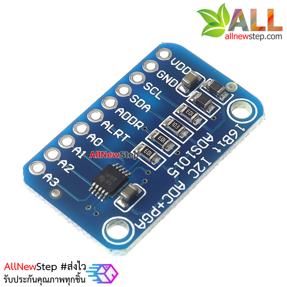 ADS1015 I2C ADC 4 Channel 12-Bit with Programmable Gain Amplifier Module