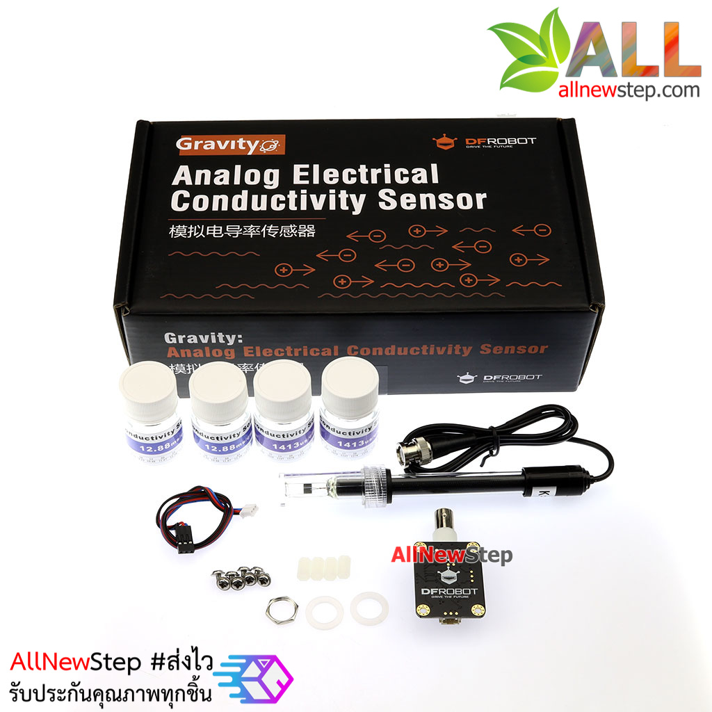DFRobot produced water conductivity sensor module เซนเซอร์วัดค่าการนำไฟฟ้าของน้ำสารละลาย