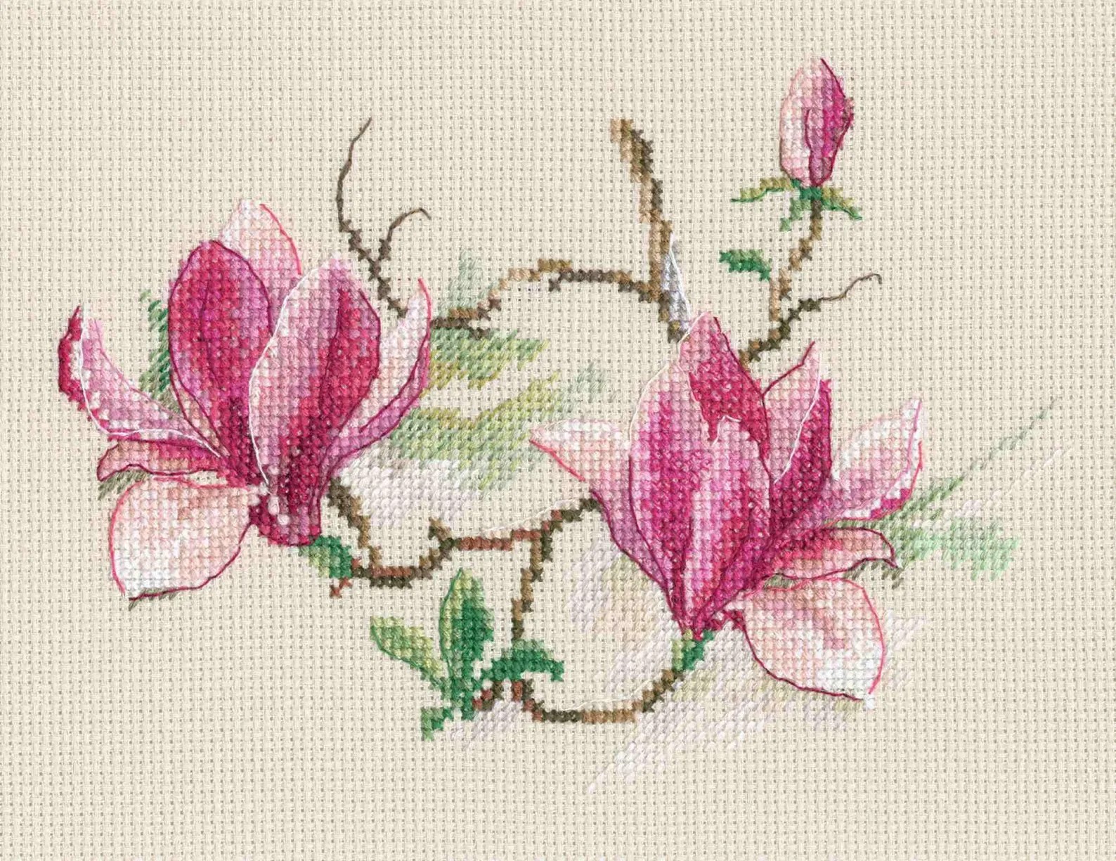 RTO ชุดปัก Magnolia flowers