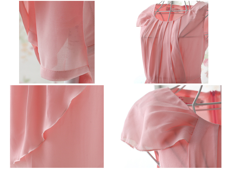 **หมดค่ะ** เดรสชีฟองสีชมพูอ่อน