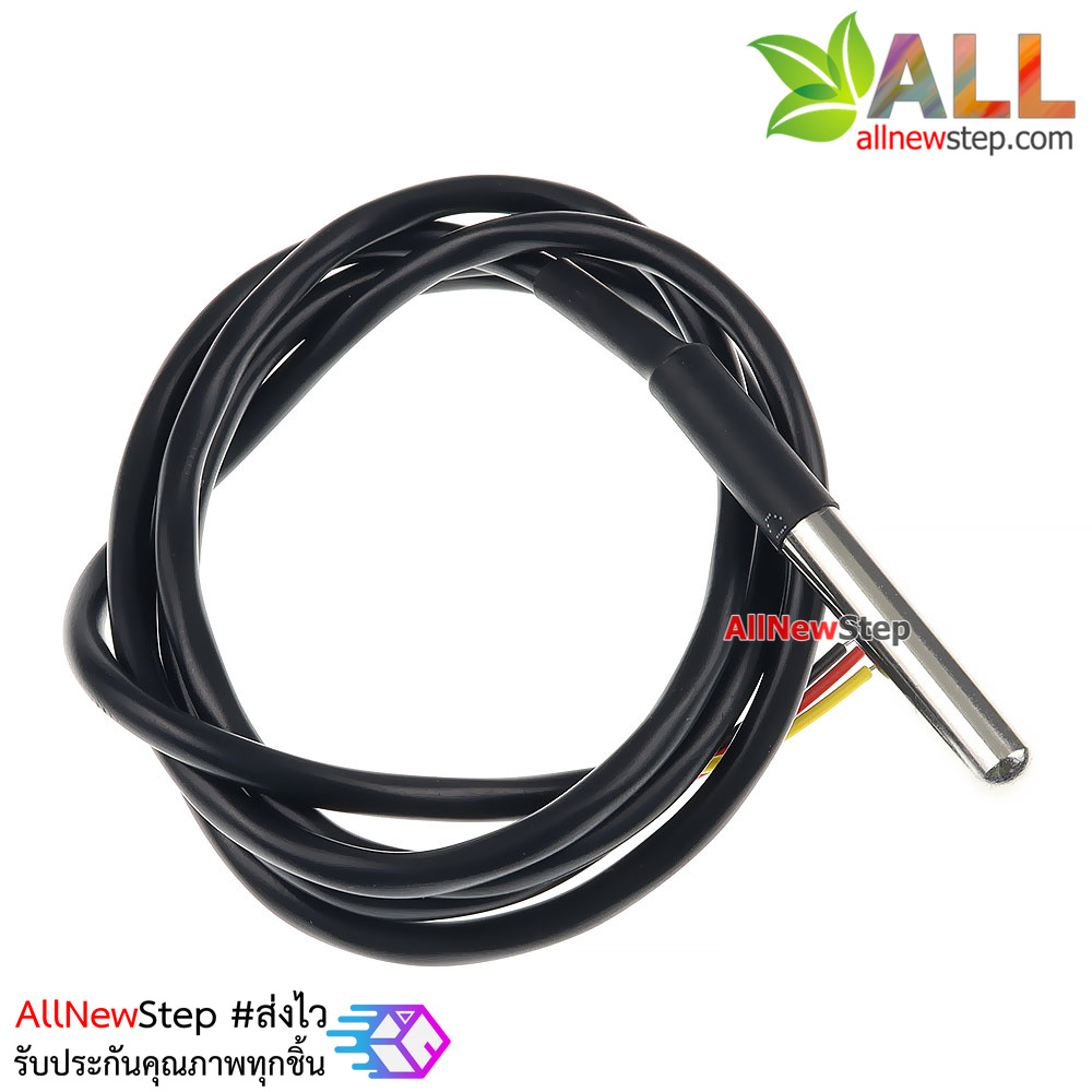 Original DS18B20 เซ็นเซอร์วัดอุณหภูมิ Original DS18B20 For Thermometer Waterproof 100CM