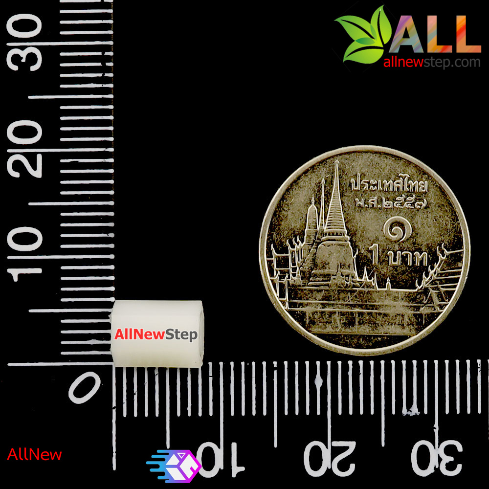 เสาน็อตไนลอน NUT Nylon M3 ขนาด 8mm สีขาว จำนวน 1 ชิ้น