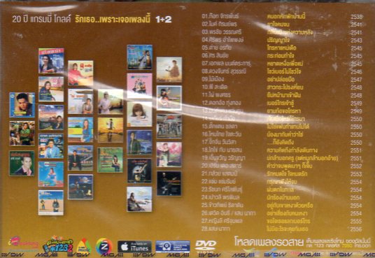 DVD Karaoke,รักเธอ..เพราเจอเพลงนี้ 20ปี แกรมมี่โกลด์