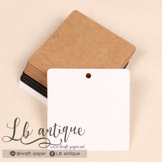 ป้ายแท็กกระดาษขาว 100 ใบ ไม่พิมพ์ ป้ายห้อย ป้ายกระดาษเปล่า ป้ายแท็กเปล่า