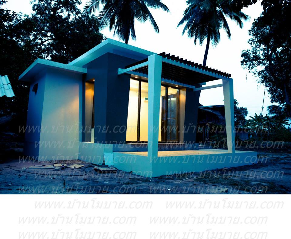 บ้านน็อคดาวน์ สไตล์ โมเดิร์น ขนาด 3.5x5.5 ม. (1 ห้องนอน 1 ห้องน้ำ 1ห้องโถง)