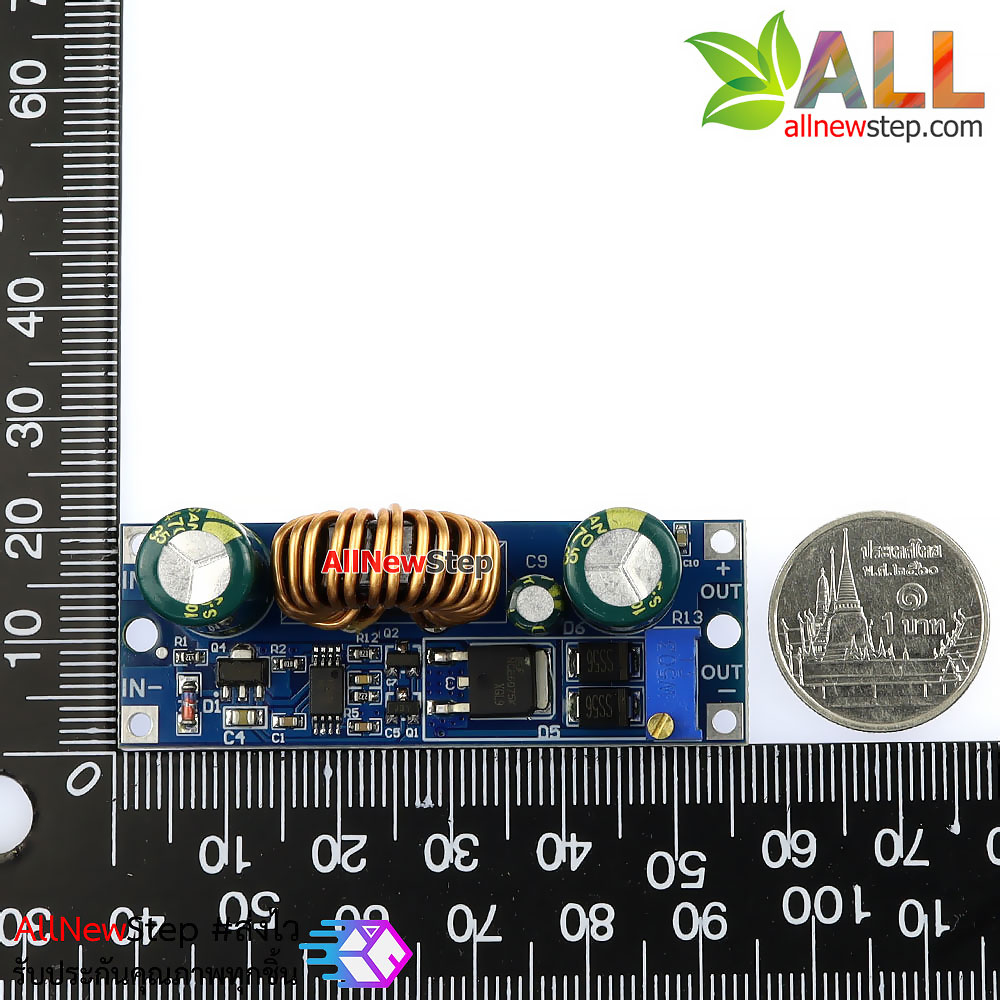 โมดูลเรกูเลต buck-boost พร้อมวงจรป้องกัน แปลงไฟจาก 5.5-30V เป็น 0.5-30V เอาต์พุตสูงสุด 4A