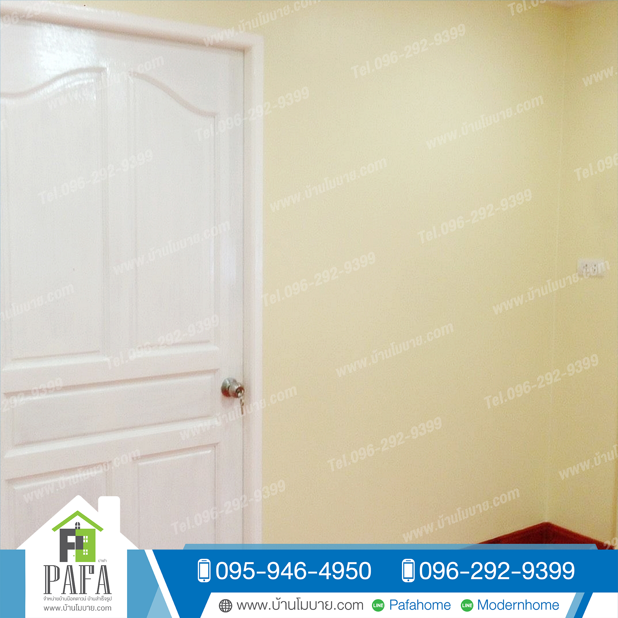 บ้านน็อคดาวน์ขนาด 7*6 เมตร (4ห้องนอน 2ห้องน้ำ 1ห้องรับเเขก 1ห้องครัว)