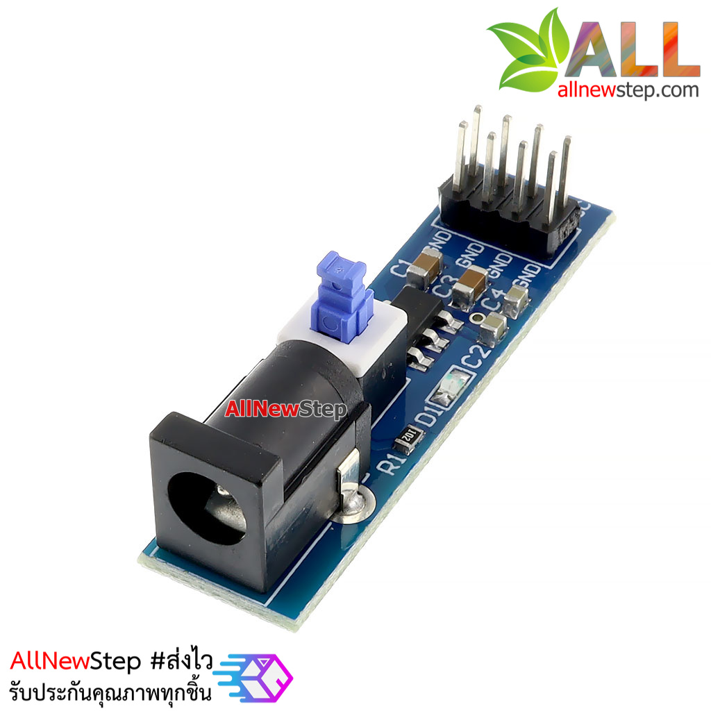 AMS1117 5V Jack 5.5x2.1mm Power Supply Module with DC Switch