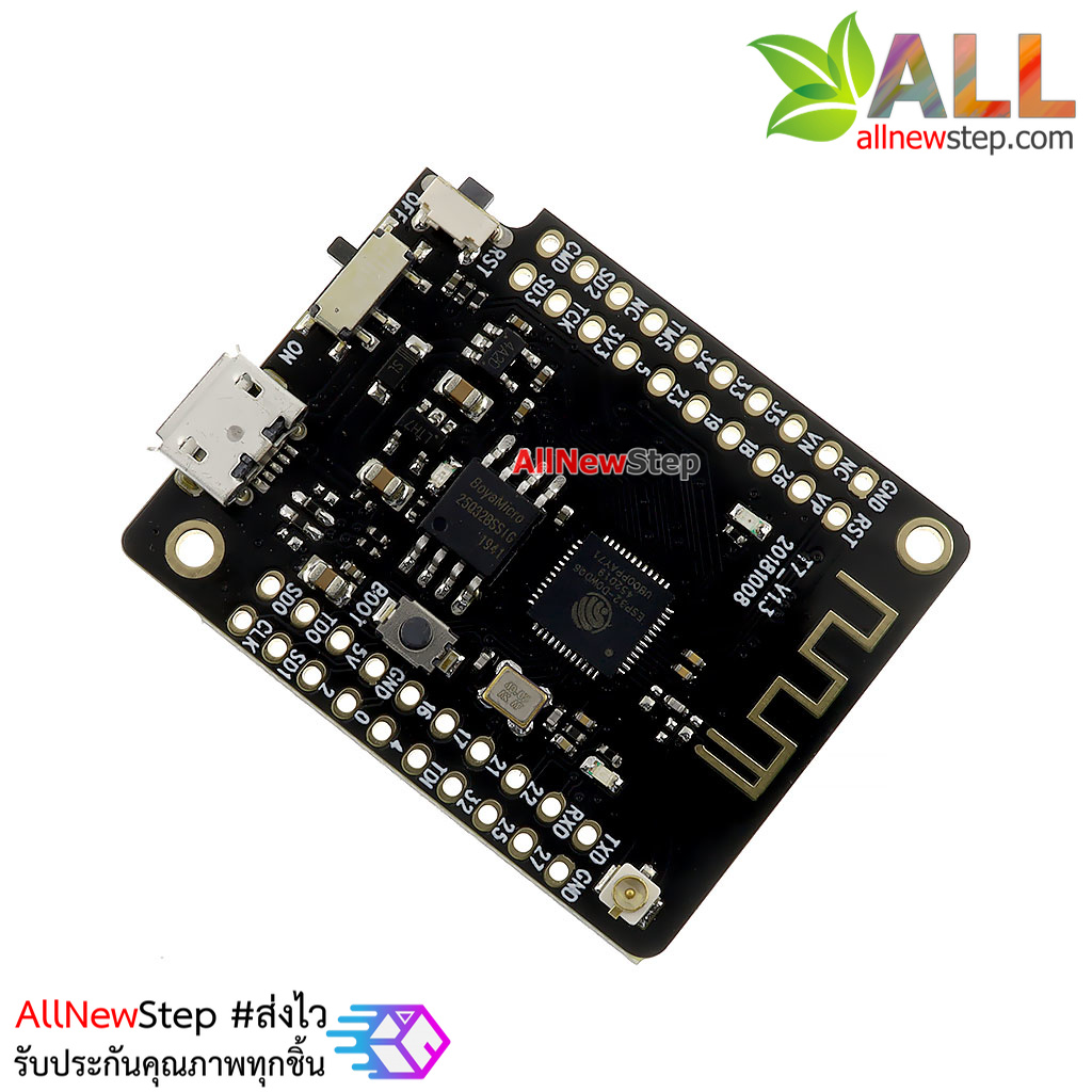 Mini32 V2.0.13 ESP32 WiFi โมดูล ESP32 พร้อมวงจรชาร์จแบต Li-ion 18650