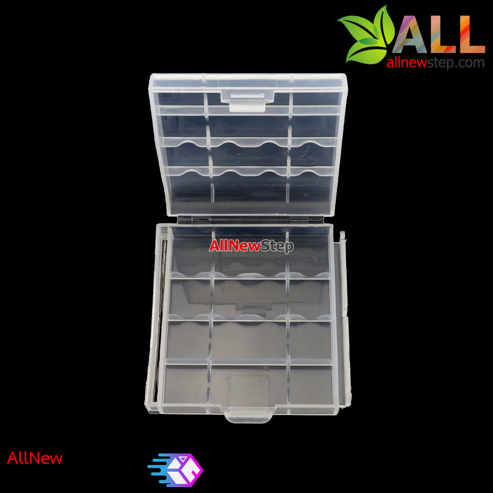 กล่องใส่ถ่าน AA 4 ก้อน battery storage box สีขาว