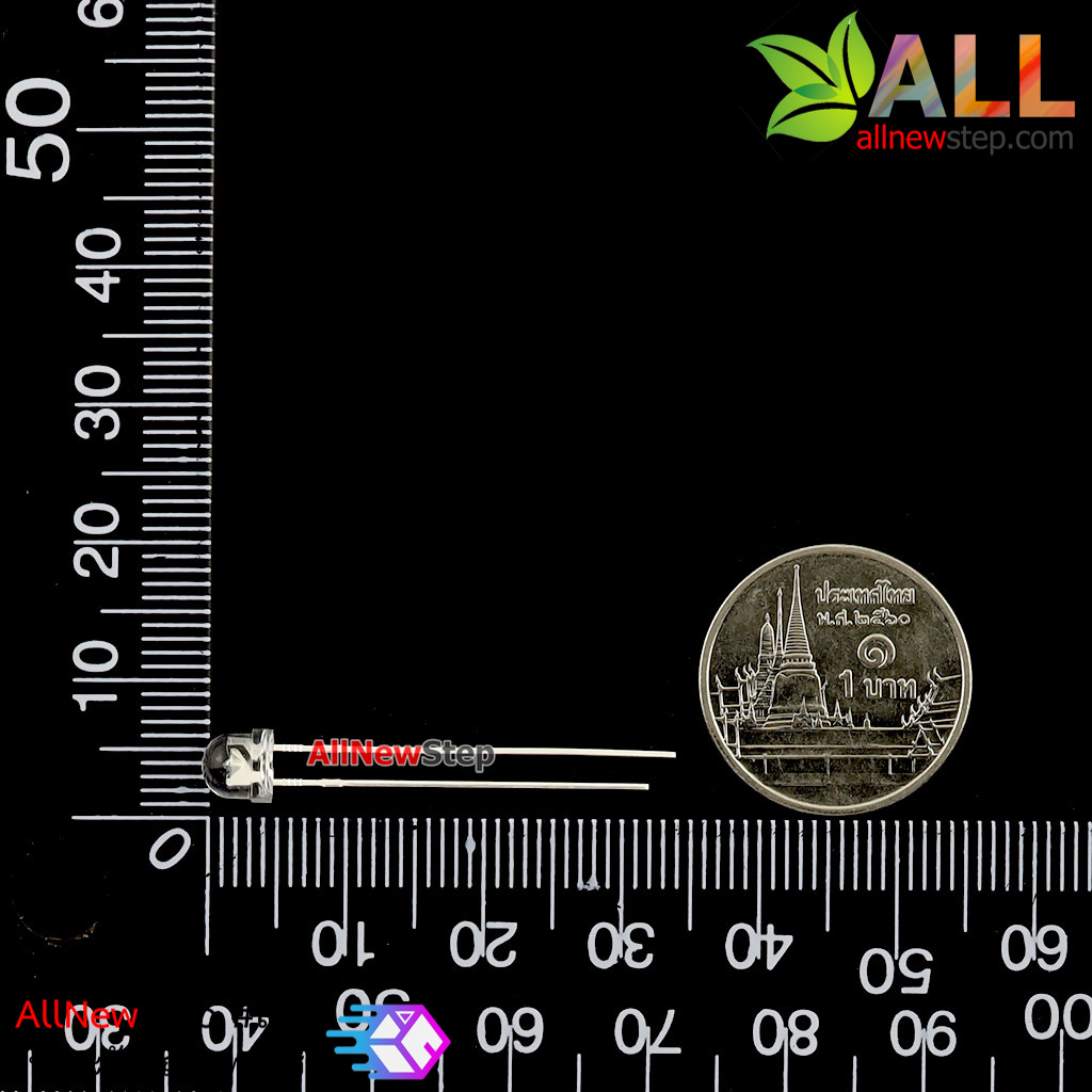 LED 5mm สีน้ำเงิน จำนวน 5 ดวง