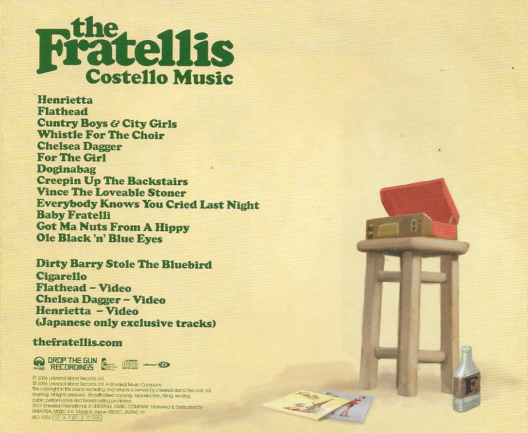 Used CD,The Fratellis - Costello Music (A+)(2006)(Japan)