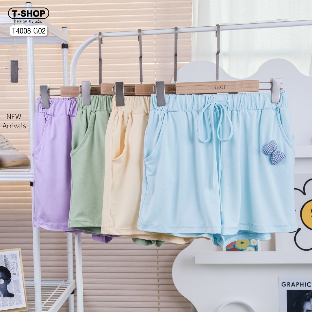 𝗡𝗲𝘄 𝗮𝗿𝗿𝗶𝘃𝗮𝗹 🔥 🎀 กางเกงขาสั้นติดโบว์ ผ้านุ่มเเบบใจฟู 🎀