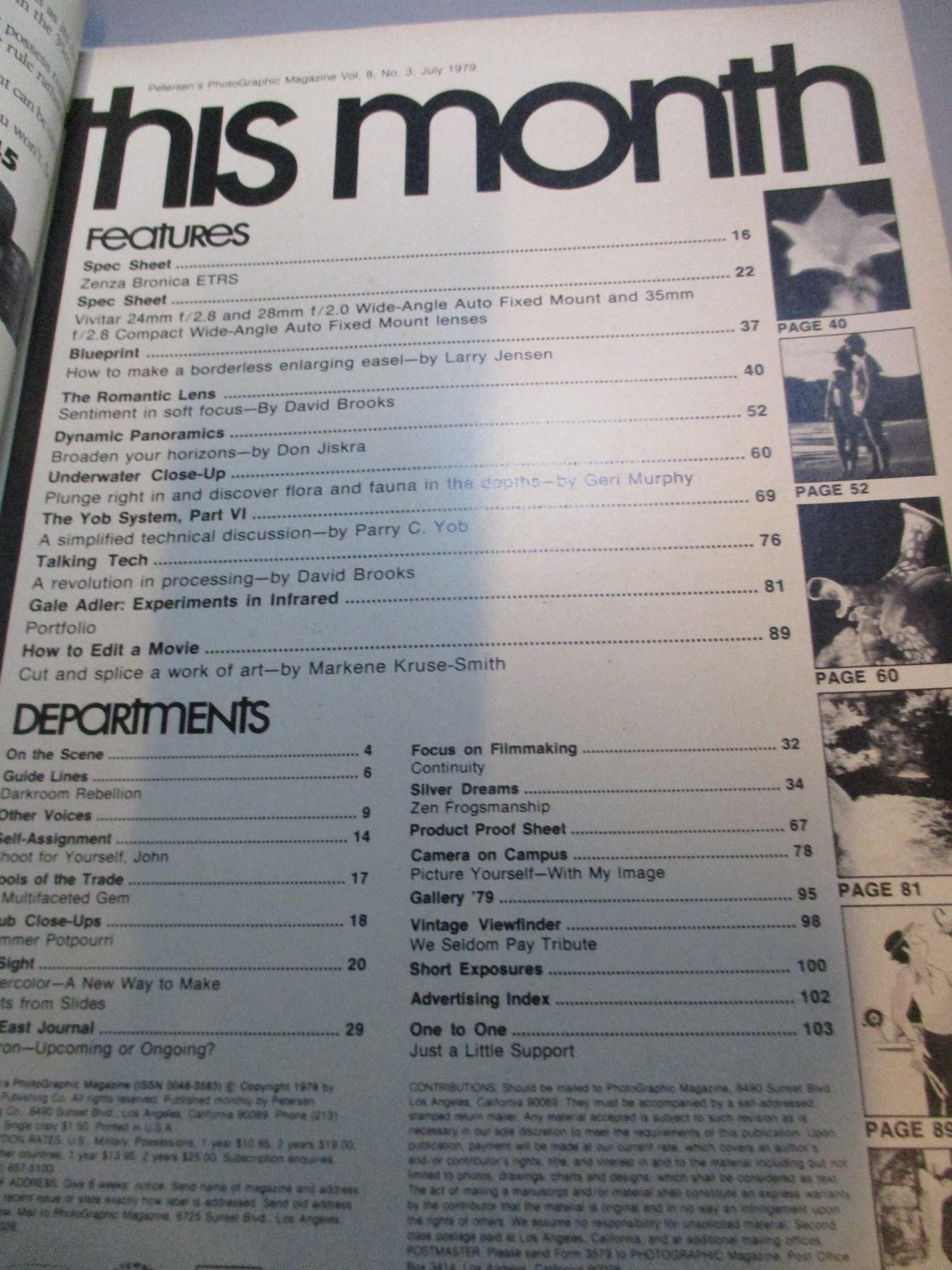 นิตยสารกล้องและการถ่ายภาพ PHOTOGRAPHIC ฉบับเดือน JUL 1979