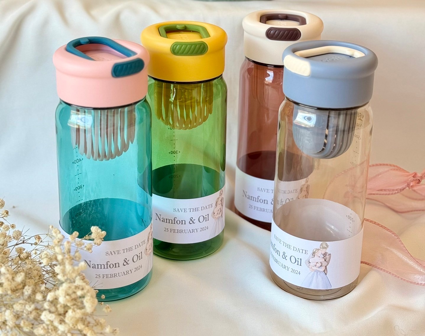 ของชำร่วย กระบอกน้ำคละสี ขนาด 650 ml