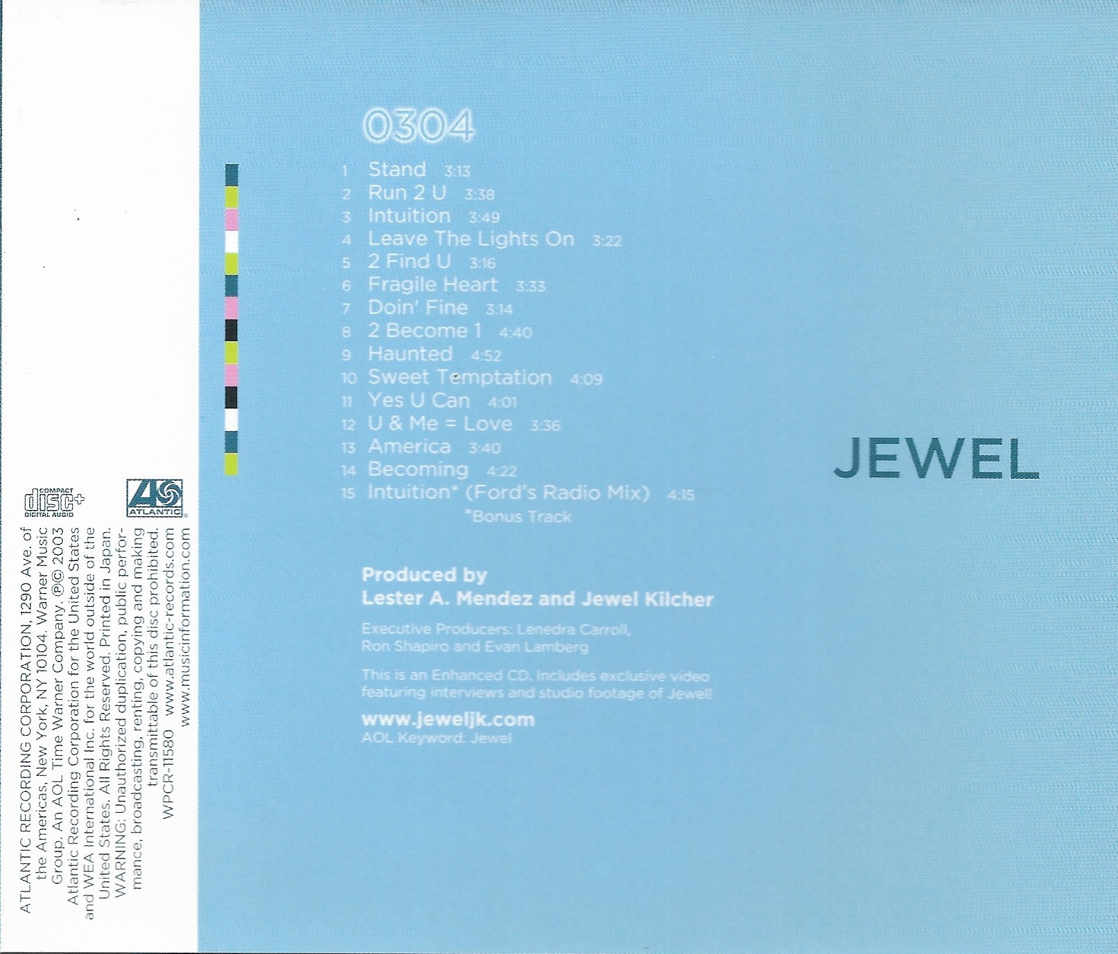 Used CD,Jewel - 0304 (B)(2003)(Japan)