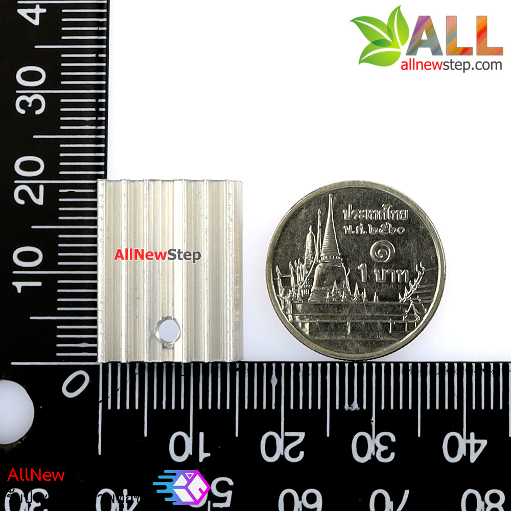 heat sink silver TO-220 heat 15x11x20mm แผ่นระบายความร้อนสำหรับ อุปกรณ์ตัวถัง TO-220