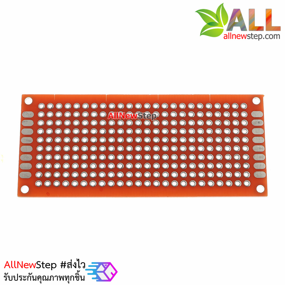 แผ่นปริ้นอเนกประสงค์ pcb 3x7 สีแดง สองด้าน