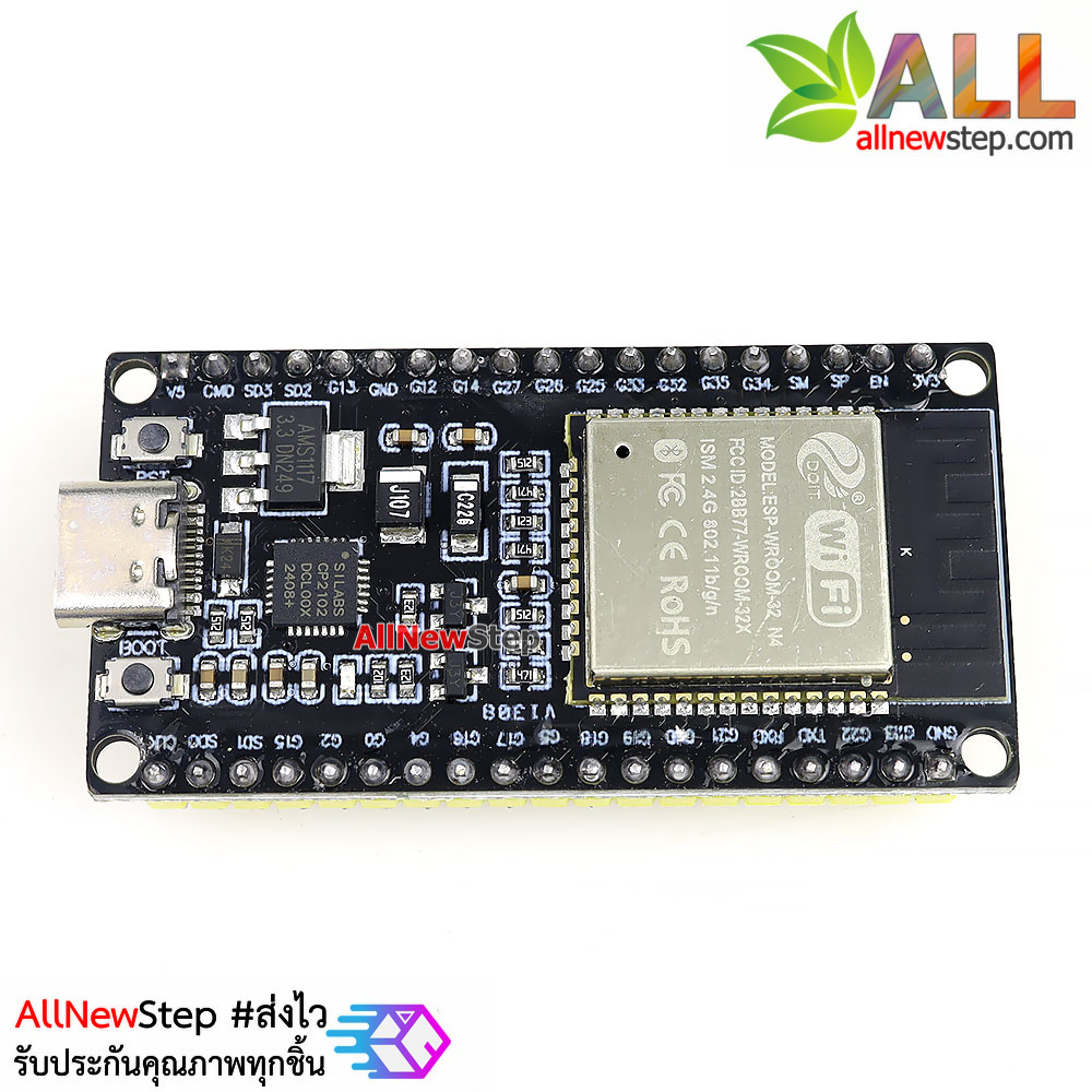 บอร์ด ESP32 NodeMCU Goouuu ESP32 DEVKIT Wi-Fi and Bluetooth แบบ 38 ขา หัวแบบ usb type-c