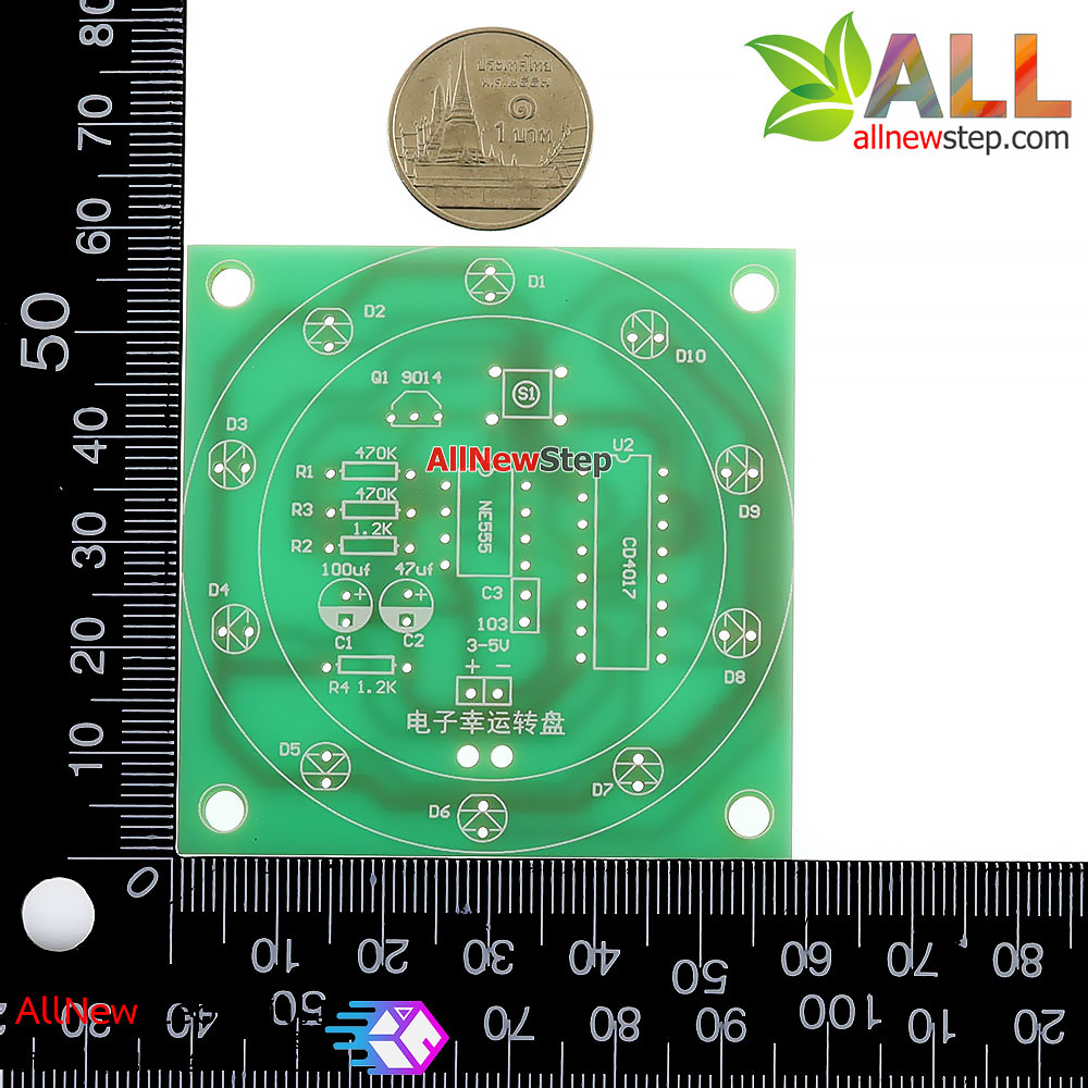 ชุดคิทวงจรลูกเต๋า LED 10 ช่อง Electronic kit lucky lottery