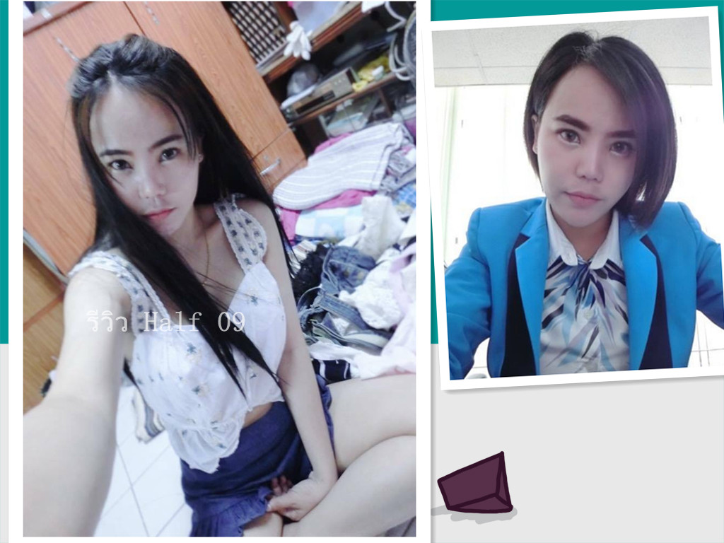 Half 09 วิกครึ่งหัว เเบบตรง ( ทรงผมเเละเส้นผมเหมือนจริงเกือบ 100% )