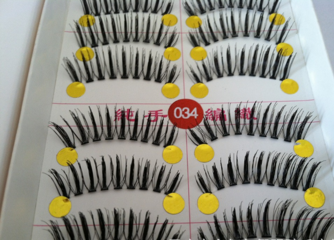 V-034 ขนตาเอ็นใส(ขายปลีก) เเพ็คละ 10 คู่