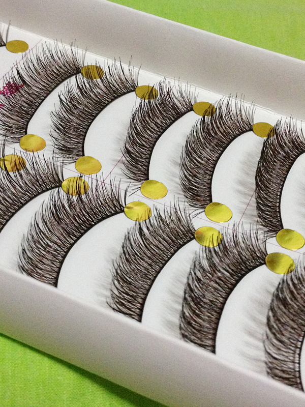 HS-19N# ขนตา (ขายปลีก) เเพ็คละ 10 คู่