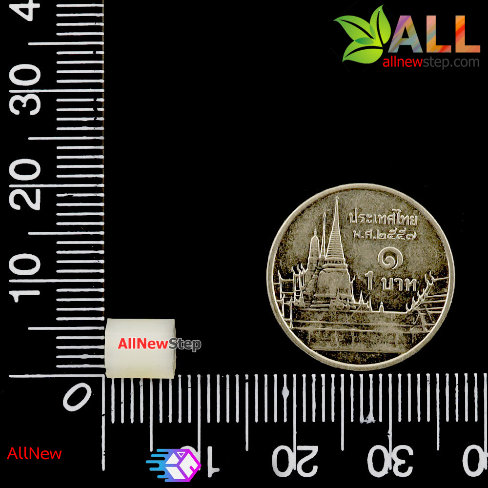 เสาน็อตไนลอน NUT Nylon M3 ขนาด 7mm สีขาว จำนวน 1 ชิ้น