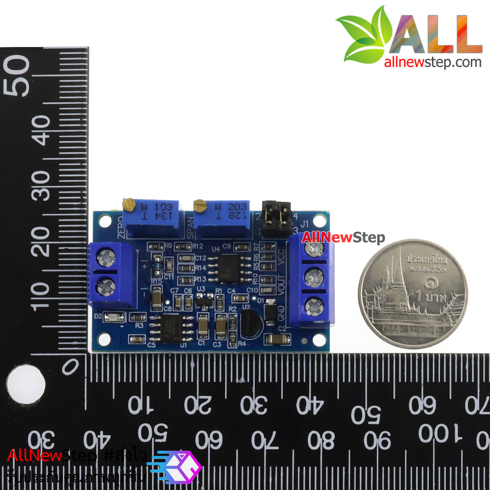 โมดูลแปลงกระแสเป็นโวลต์ 0-20mA หรือ 0-40mA เป็น 0-3.3V 5V 10V Current to voltage module 0-20mA / 4 - 20mA to 0-3.3V 5V 10V voltage transmitter signal conversion