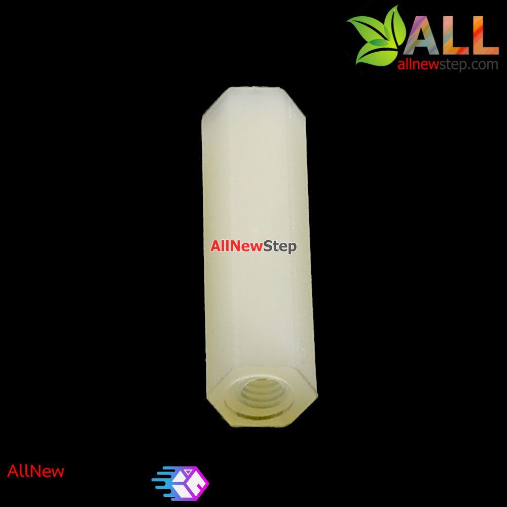 M2.5 เสาน็อตไนลอน NUT Nylon M2.5 ขนาด 20mm สีขาว จำนวน 1 ชิ้น