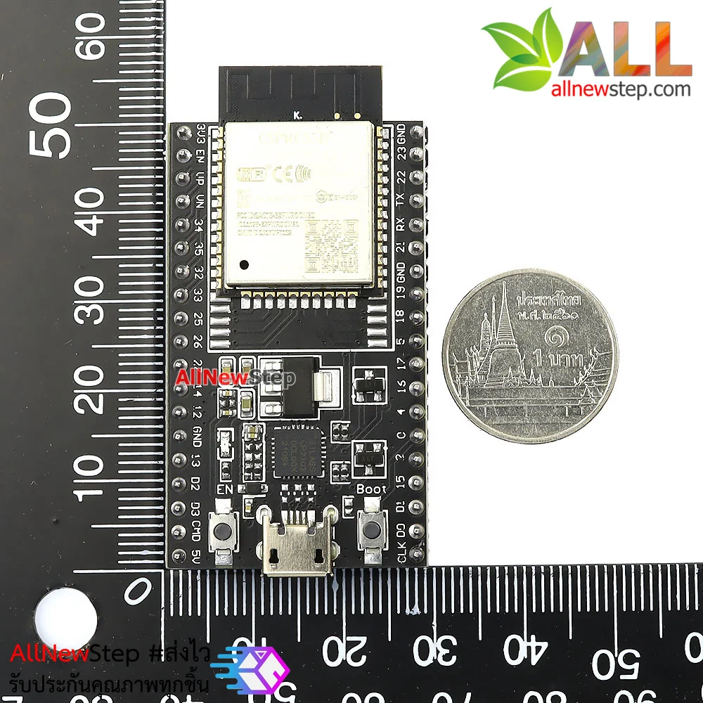 ESP32 WROOM-32D ESP32 บอร์ด ESP32 NodeMCU 38p ESP-32 CP2102 38 ขา หัวต่อ micro usb