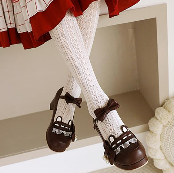 รองเท้าส้นสูง 2 นิ้วน่ารักๆ ไซต์ 34-46 สีดำ/ครีม/ชม/น้ำตาล