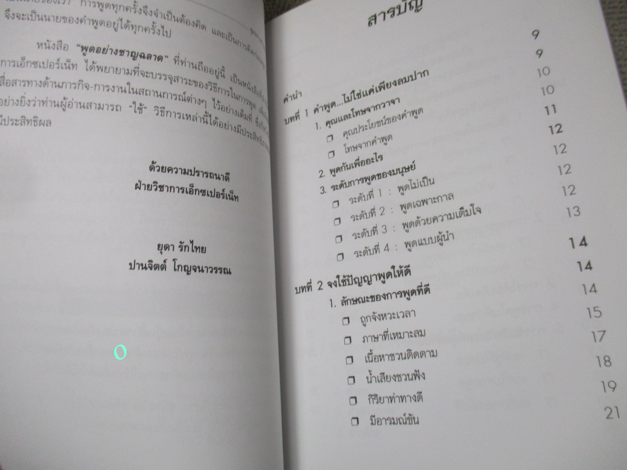 หนังสือ พูดอย่างชาญฉลาด ผู้แต่ง ยุดา รักไทย