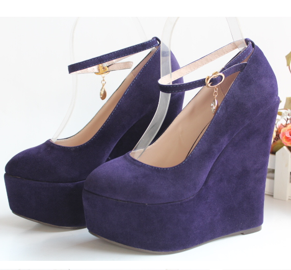 รองเท้าส้นเตารีดส้นสูง 6 นิ้ว ไซต์ 34-43 สีดำ/แดง/เทา/ม่วง