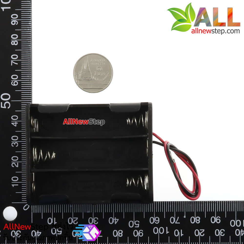 รางถ่าน AA 6 ก้อน 9.0 โวลต์