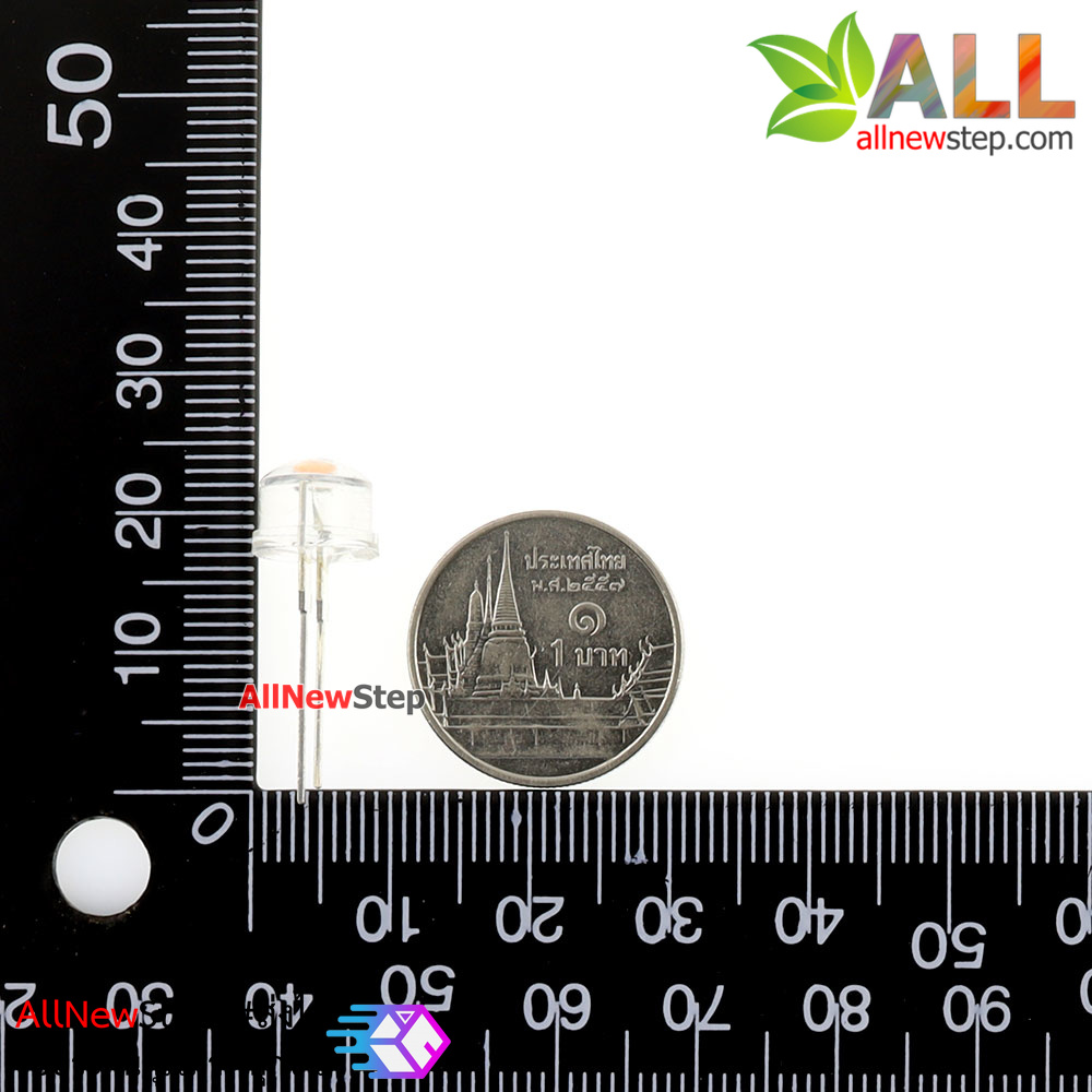 LED 8MM red 0.5W หลอดไฟ LED 8mm สีชมพู 0.5W จำนวน 5 ดวง