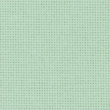 Zweigart 14 ct. Celadon Aida (ผ้าไอด้า 14 ช่อง/นิ้ว สีเขียวศิลาดล)