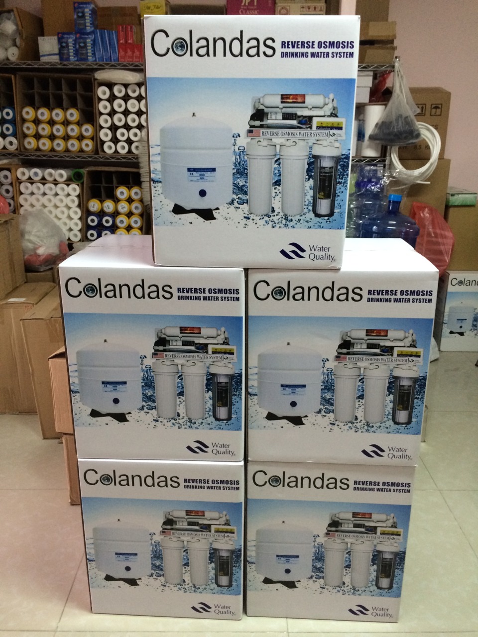 เครื่องกรองน้ำ 5 ขั้นตอน RO. 50 GPD ( ระบบอัตโนมัติ มีโซลินอยด์)