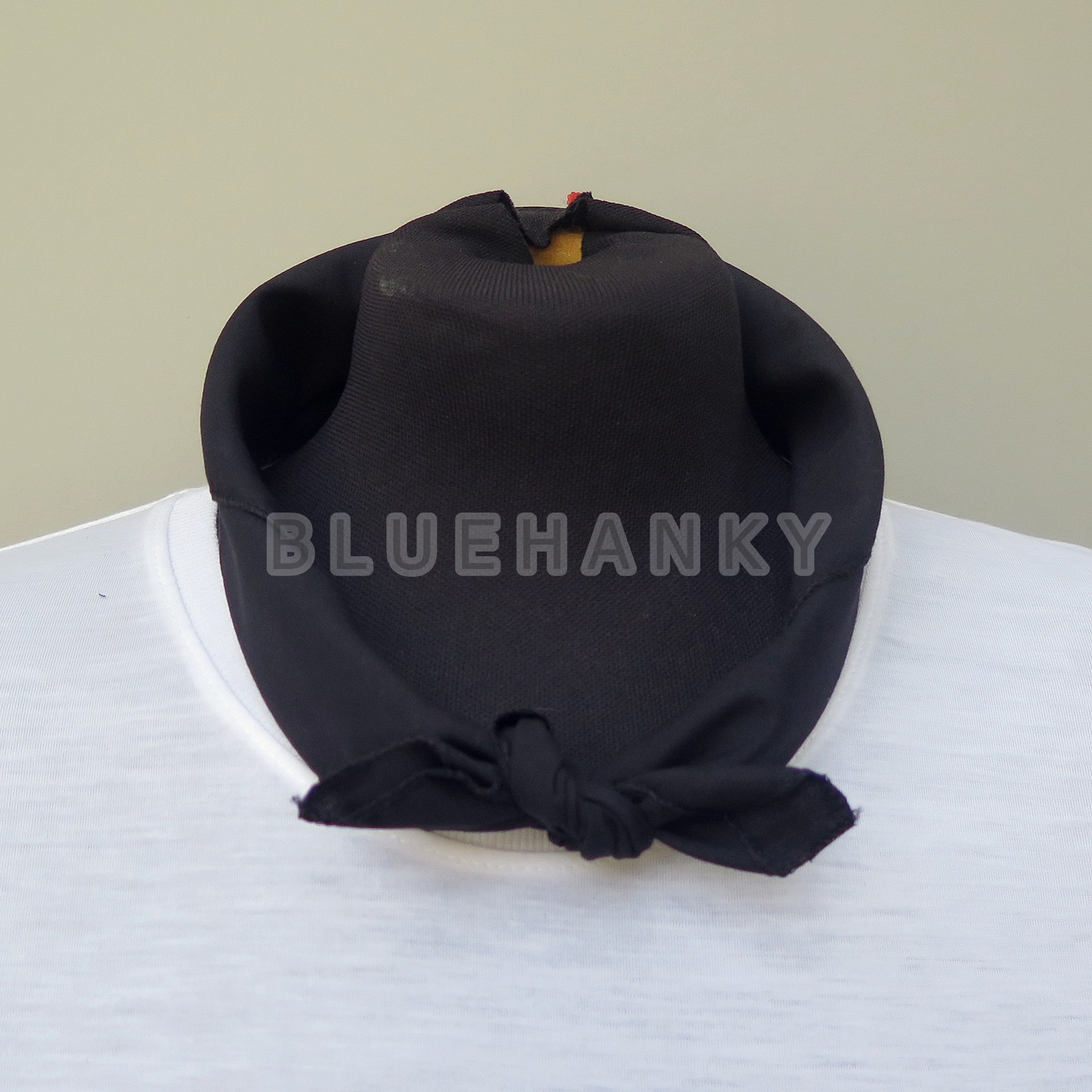 ดำ ผ้าพันคอสีดำ ผ้าพันคอสี่เหลี่ยม53ซม แบ่งกลุ่ม จัดกิจกรรม กีฬาสี 53ซม